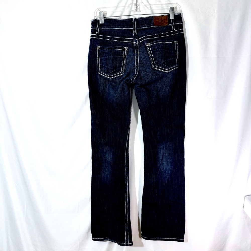 BKE Culture Boot Cut Low Rise Jeans With Stretch And Contrast Stitching Size 28 - Picture 8 of 16